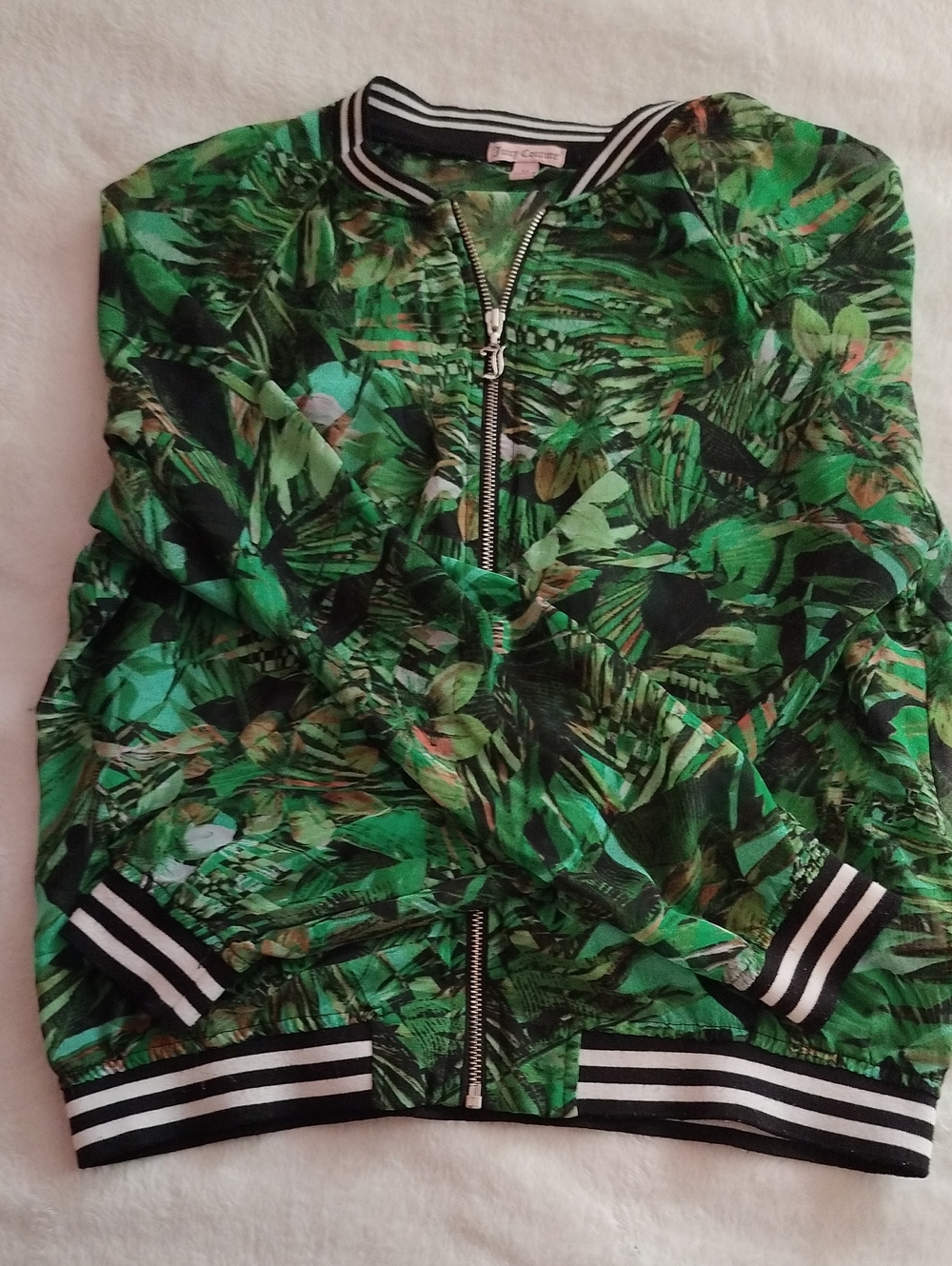 Juicy Couture Sheer Bomber Jacket